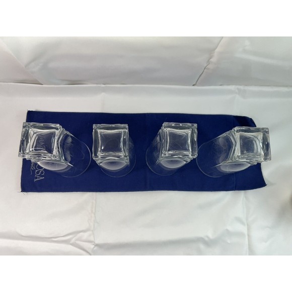 Set of 4 Bormioli Rocco Brillante Double Old Fashioned Water Glasses 6 1/2”x 3” - Picture 2 of 5